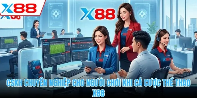CSKH chuyên nghiệp cho người chơi khi cá cược Thể thao X88